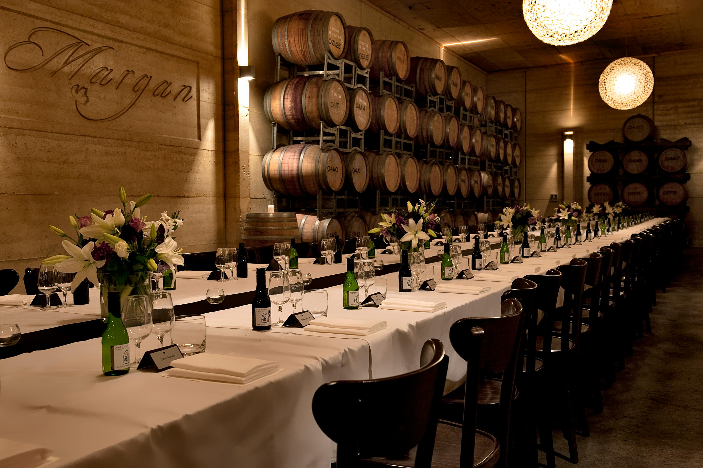 Barrel room setup moody