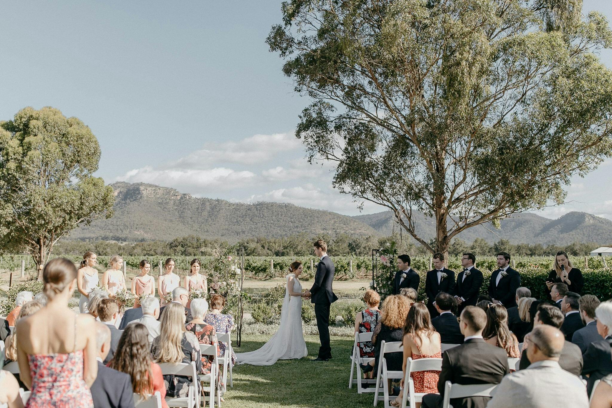 Wedding ceremony bec matt yellowrock landscape melissacox