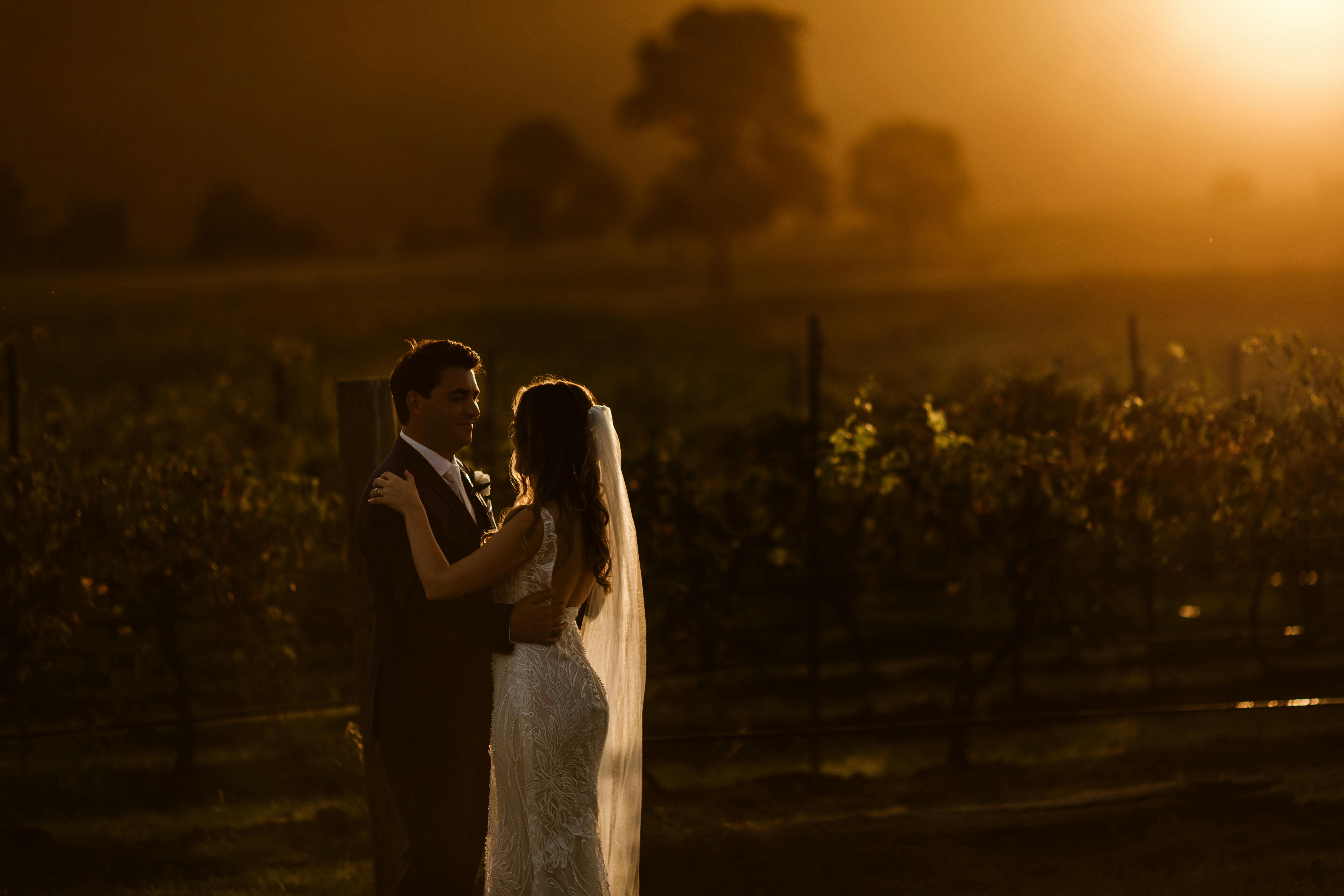 Wedding ceremony vineyard duck courtney alex cavanghphotography